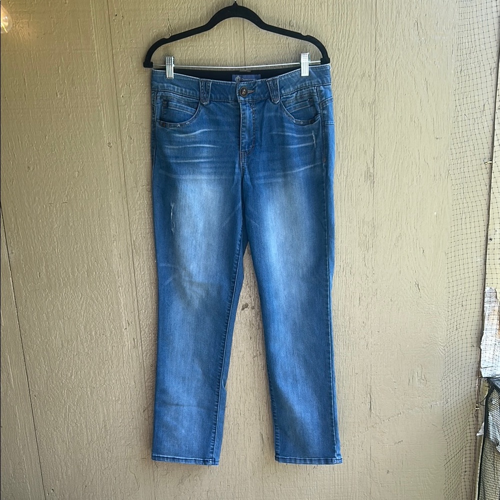 Democracy “Ab”solution Stretch Classic Blue Denim Jeans Size 10 - Picture 2 of 10